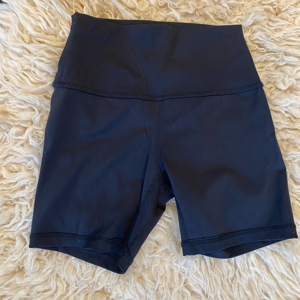 Women's Navy High-Rise Bike Shorts